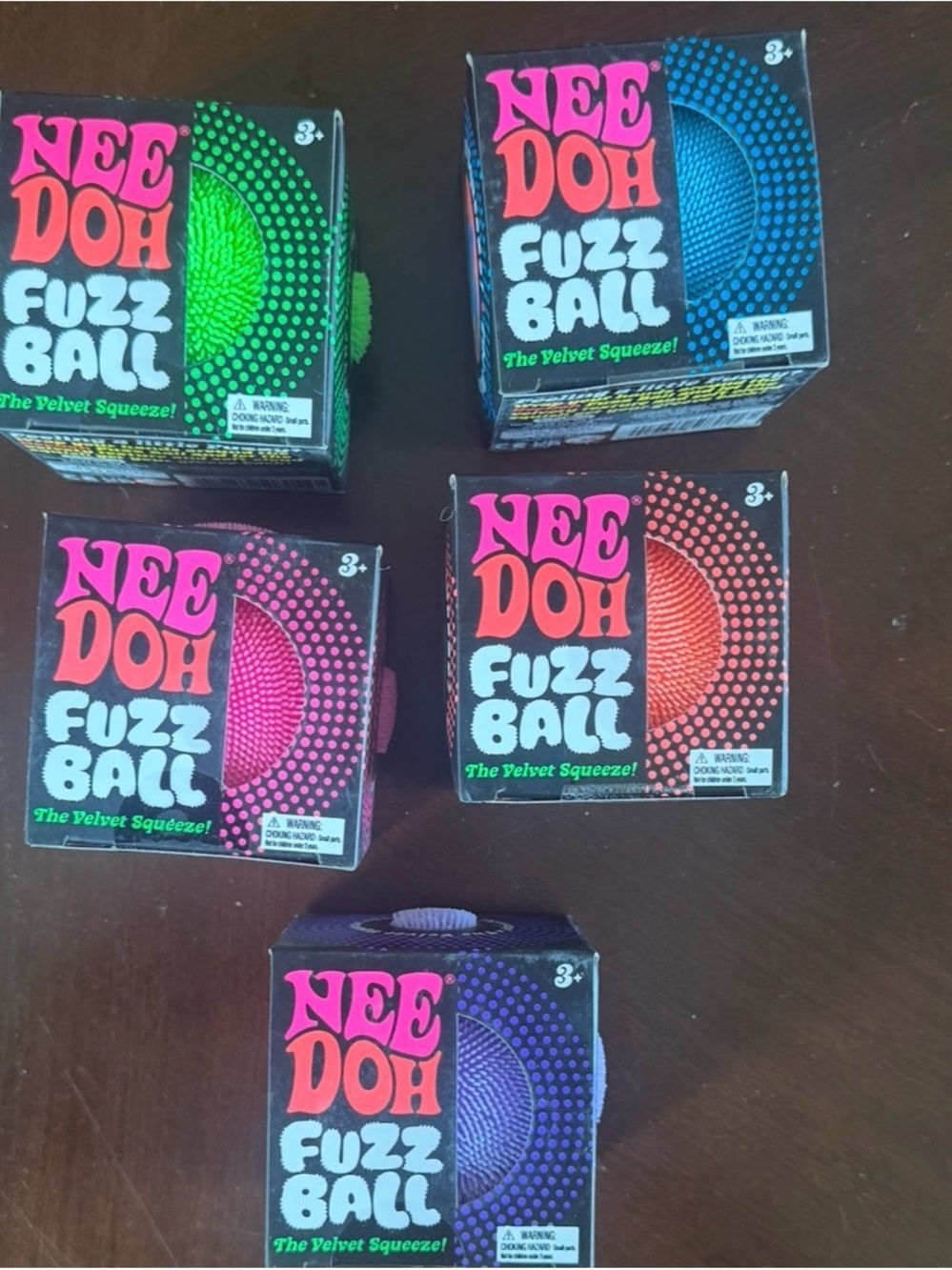 Needoh fuzz ball velvet squeeze